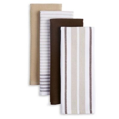 4pk 16&#34;X28&#34; Bistro Kitchen Towels Teal/White/Gray - Town &#38; Country Living