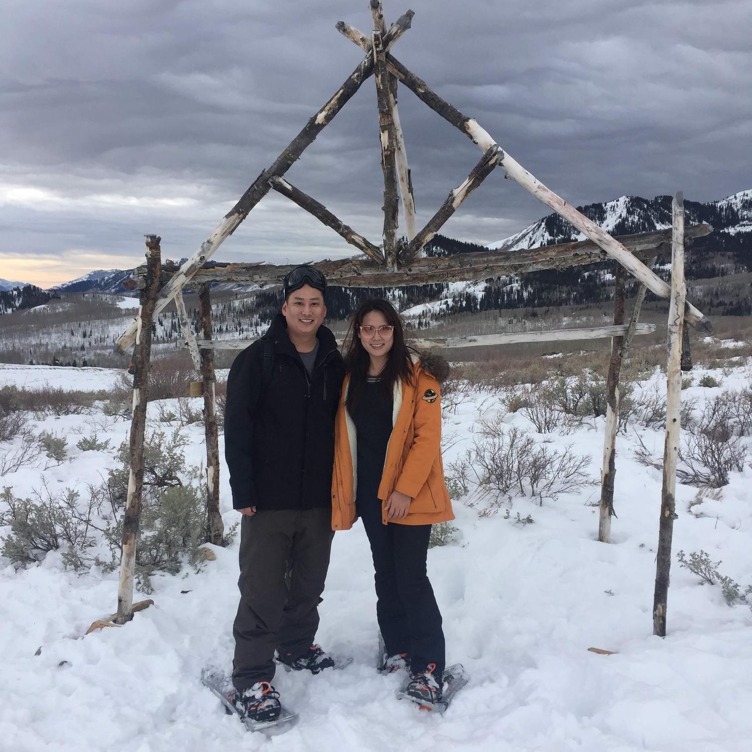 Snowshoeing is fun!