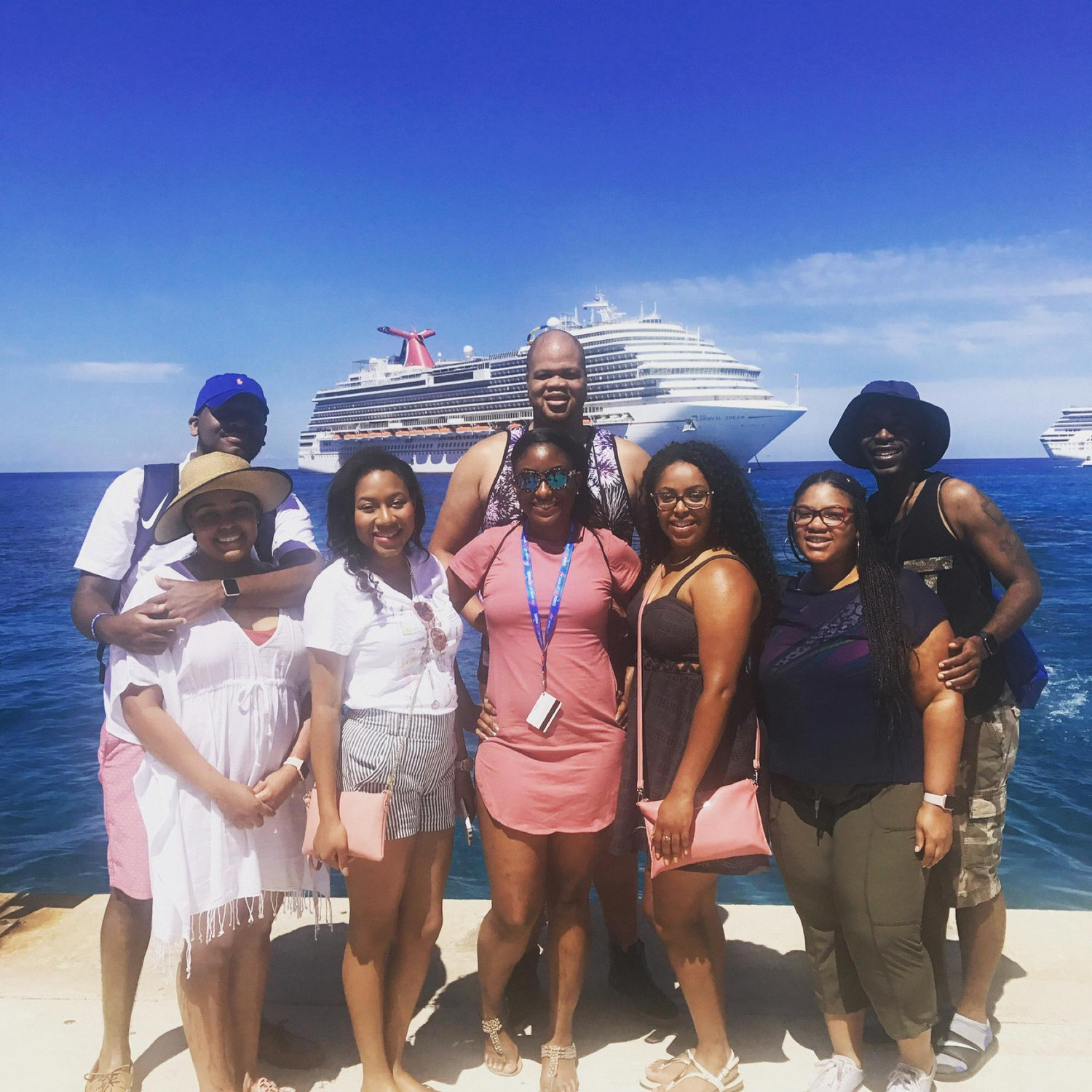 Wedding cruise with The Dorseys. Desiree, his sister got married at the port in New Orleans and we kept the party going!