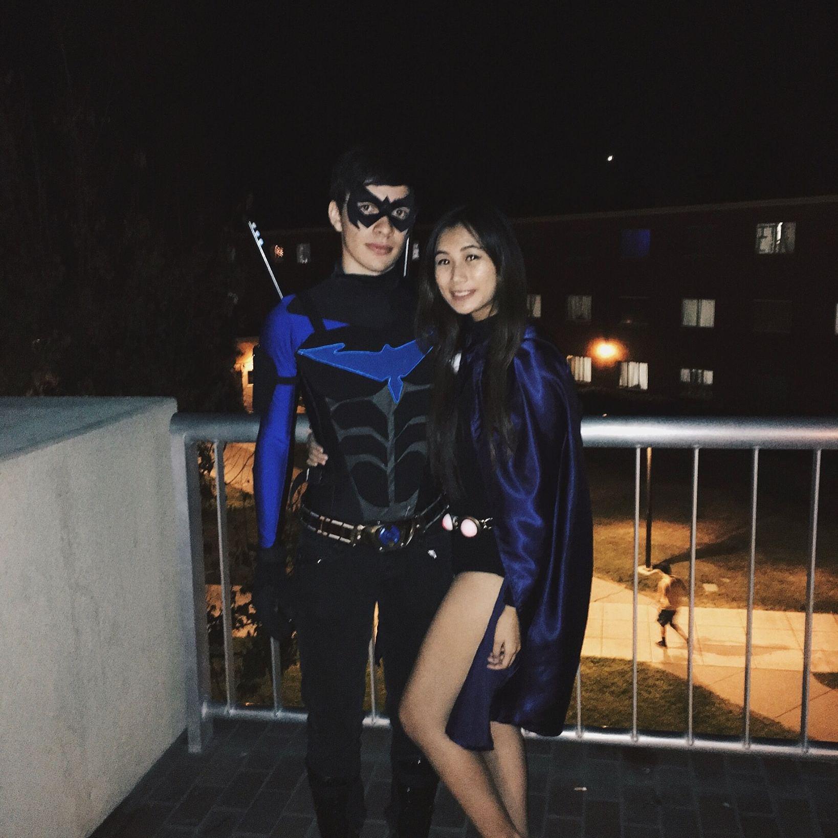 Halloween 2015 (dressed as "Nightwing" and "Raven")