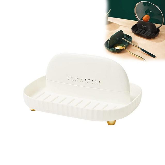 Spoon Rest Kitchen, Lid Holder On Stove Top, Cooking Ladle/spatula/spoon Holder for Countertop, Utensil Rest for Countertop, Kitchen and Grill Utensil and Lid Holder