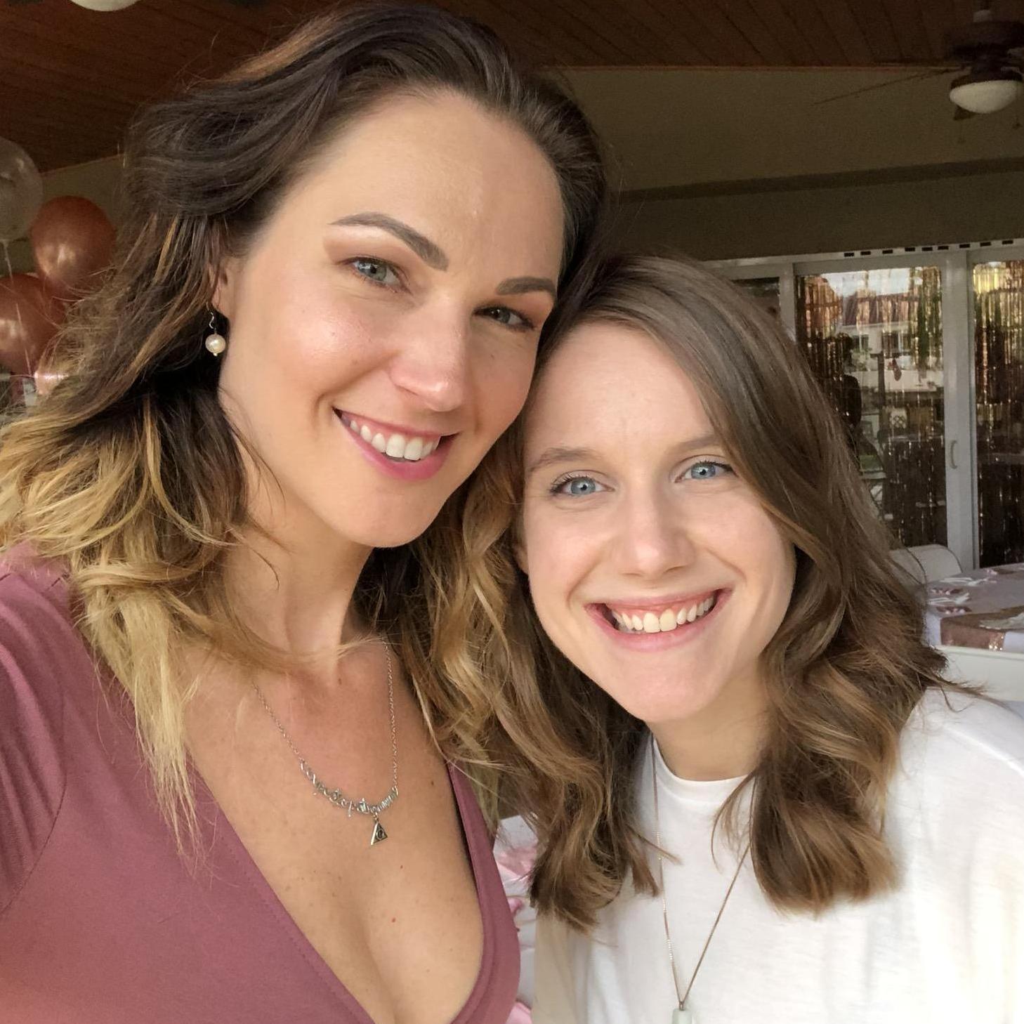 Casey (Kelsey's sister) + Kelley (Kelsey's MOH/sister) at Kelsey's Bridal Shower