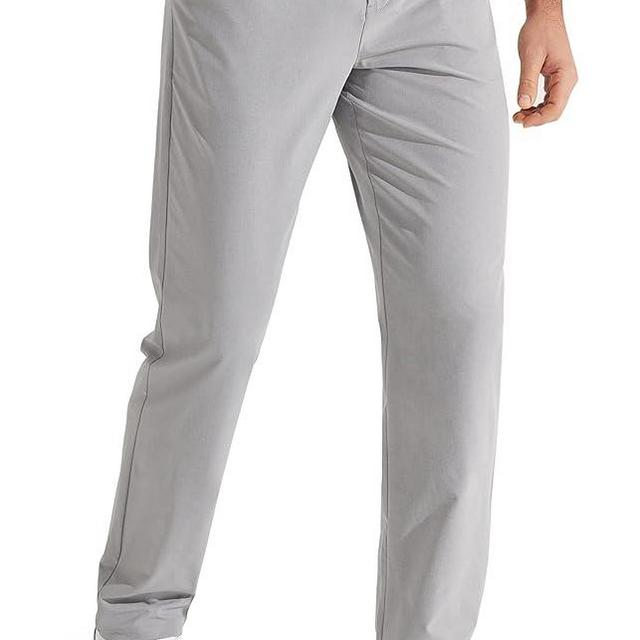 Libin Mens Golf Pants Stretch Work Dress Pants 30"/32"/34" Quick Dry Lightweight Casual Comfy Trousers with Pockets