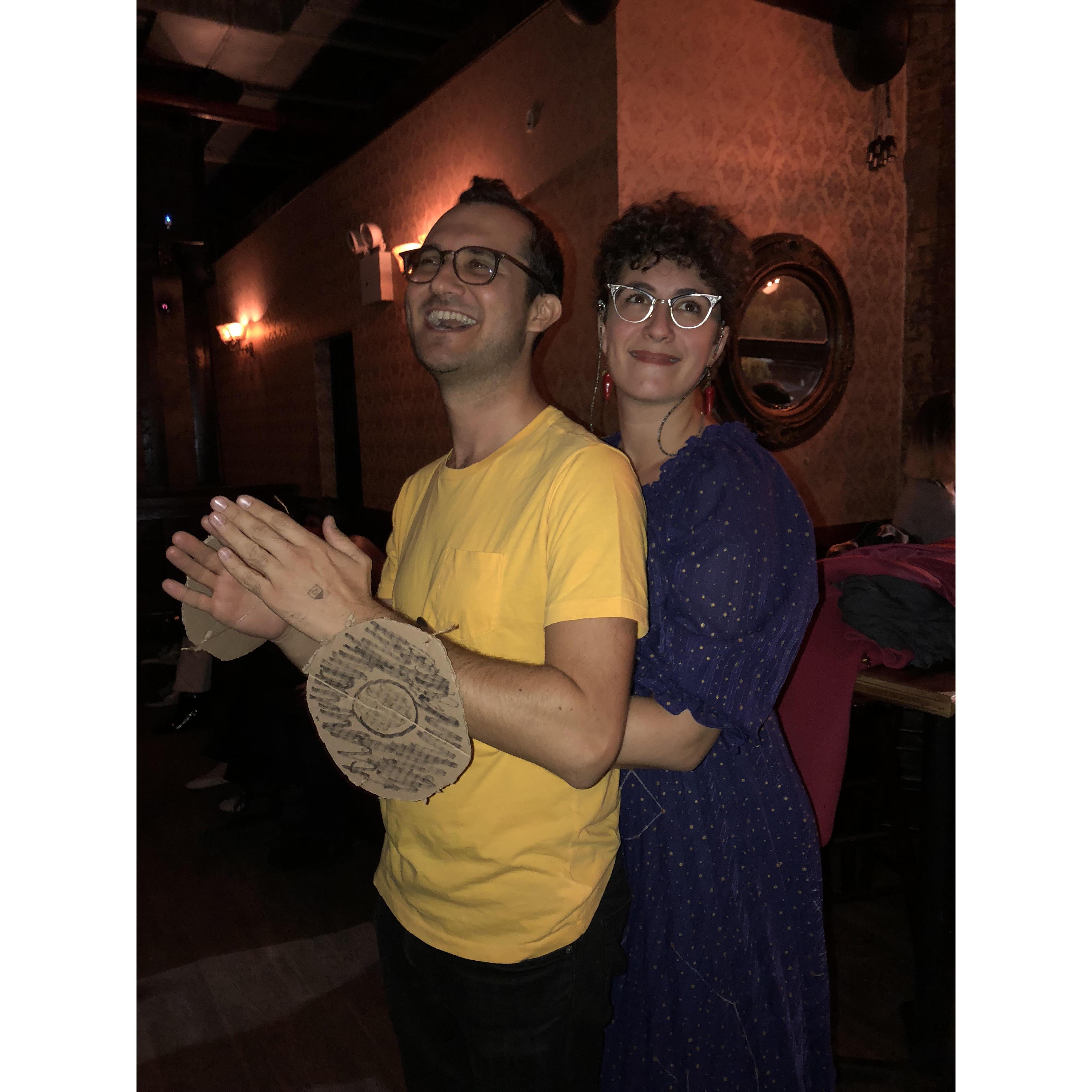 recent halloween: I am Ms. Frizzle and B is the magic school bus!