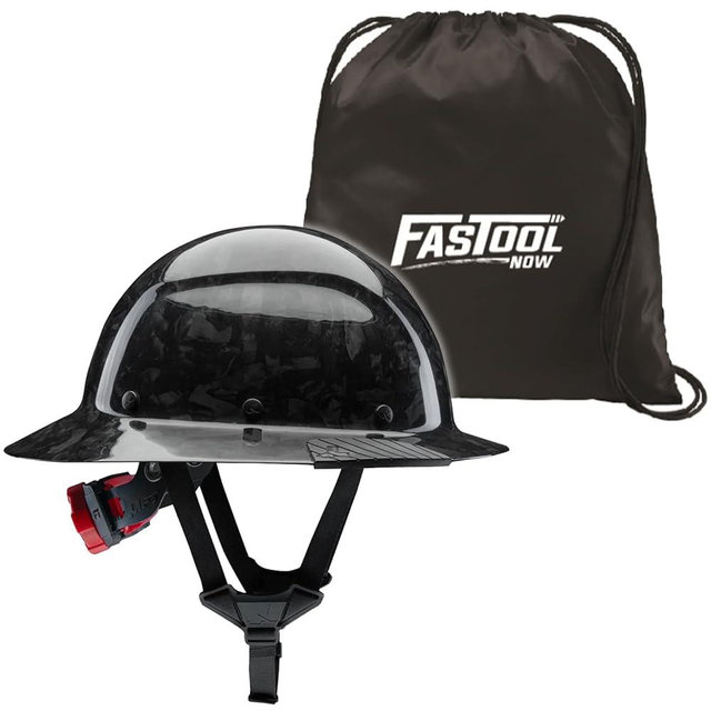 Lift HDCF-24MKG - Dax Forged Carbon Gloss Black Hard Hat with Tote Bag
