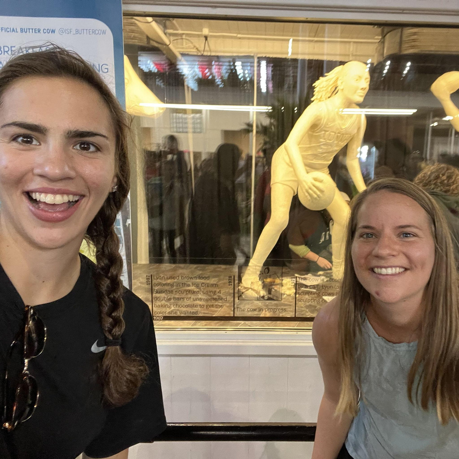 A Caitlin Clark sculpture made out of butter!