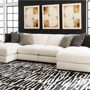 Elissa Court 4-Piece Next-Gen Nuvella™ Performance Fabric Modular Sectional with Chaise