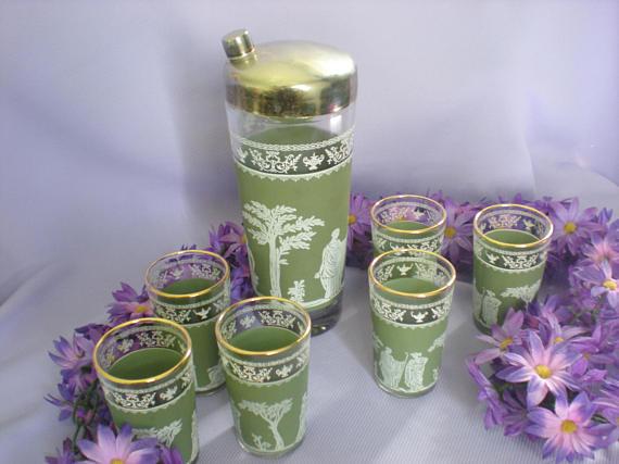 Vintage Barware, Vintage 1950s, Antique Cocktail Shaker, Mid Century Modern