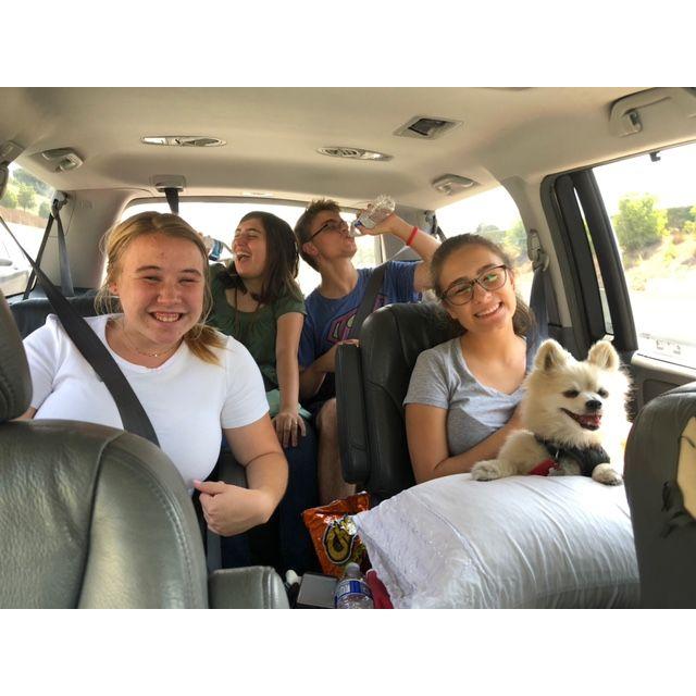 Us all on the way to be dropped off at college for the semester