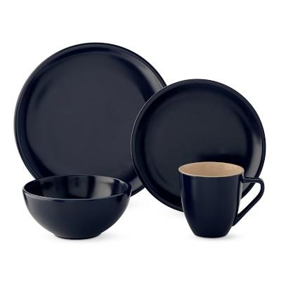 Le Creuset Coupe 16-Piece Set with Cereal Bowl, Matte Navy