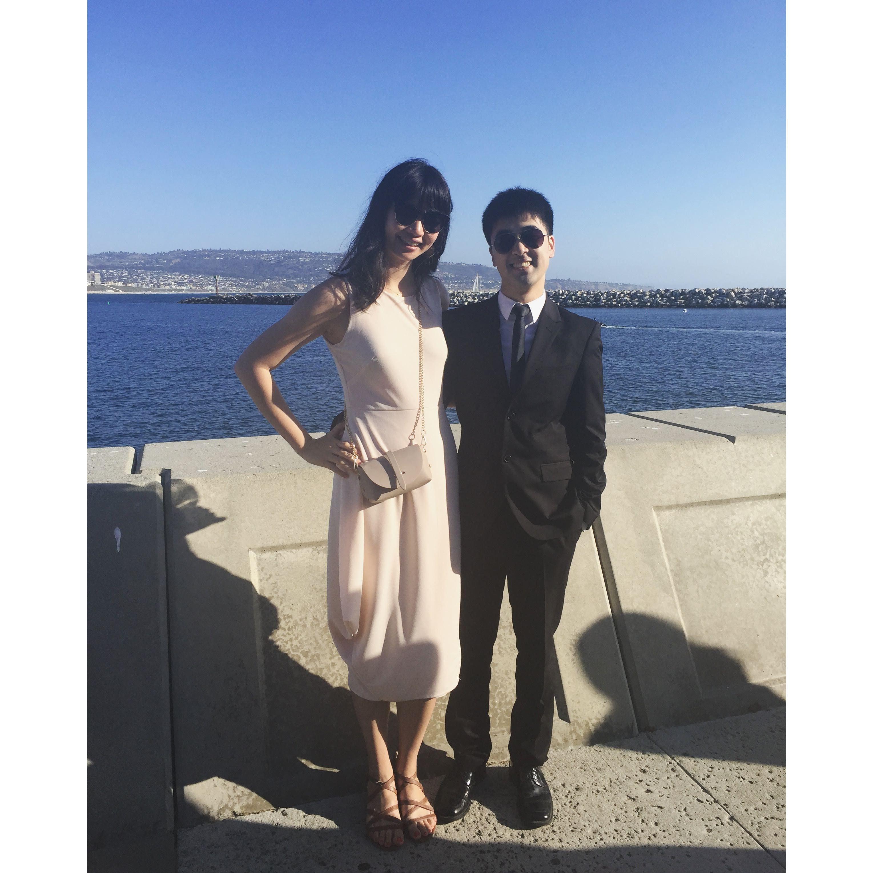 Attending a friend's wedding in California. One of the best parts of being together -- having a +1 no matter what!
