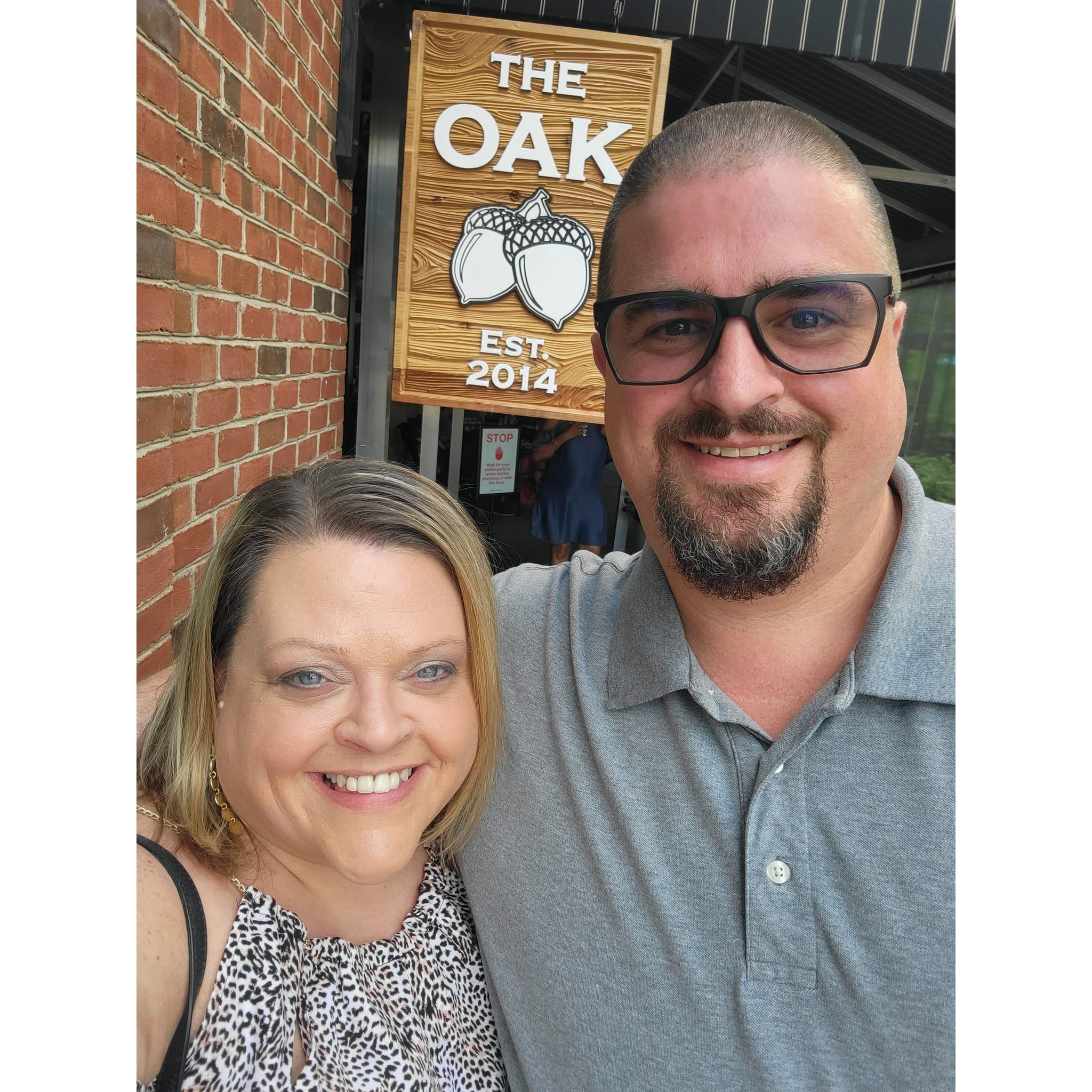 Our 1st anniversary dinner at The Oak