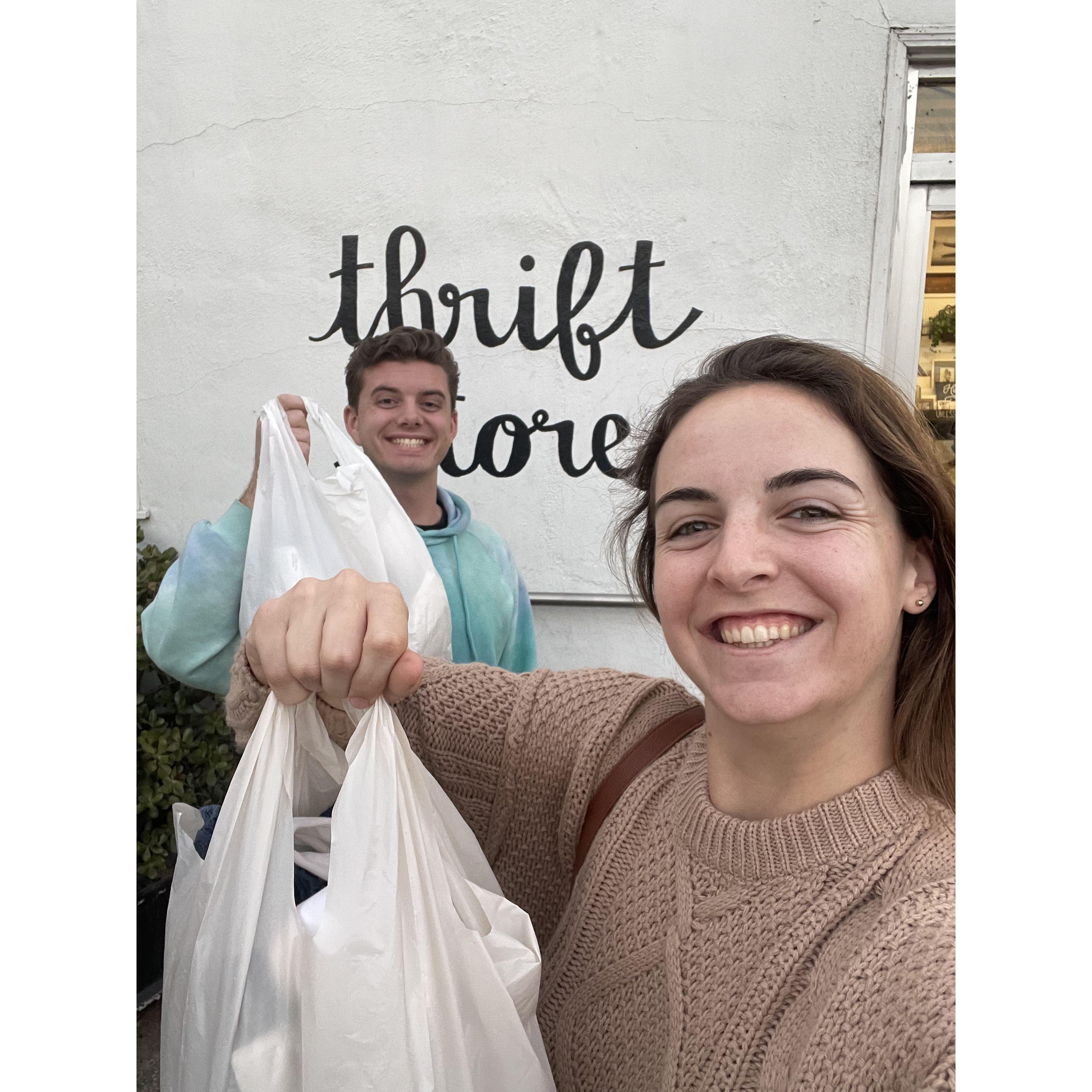 November 28, 2023 seven month count down until "I do". Thrift store roulette and then dinner and Barnes & Noble.