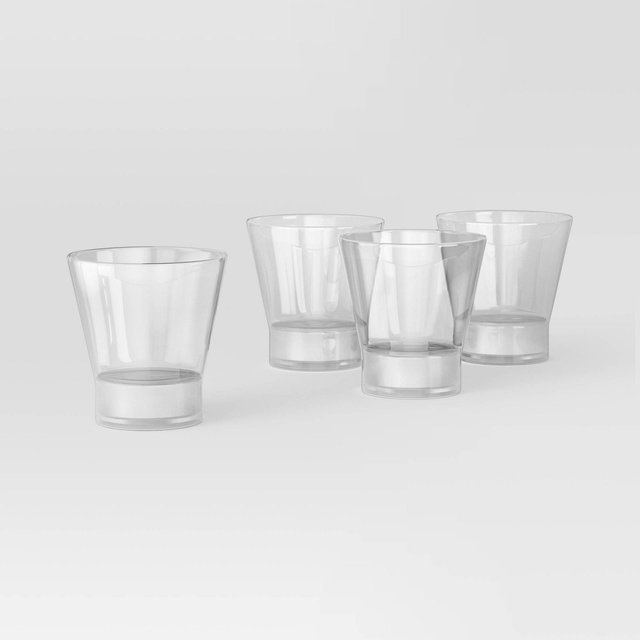 4pk Entertaining Martini Short Cocktail Glass Set - Threshold™: Dishwasher-Safe, Clear Glass, 10.5oz Capacity, Set of 4