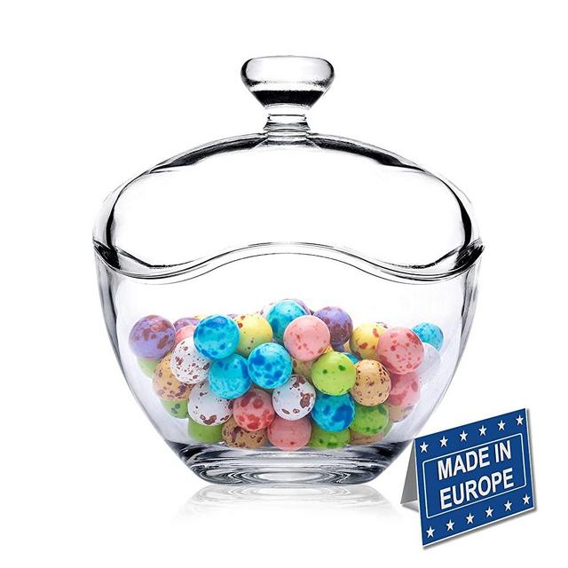 Candy Jars for Candy Buffet, Candy Dish with Lid, Glass Bowl and Food Storage Container, Decorative Cookie Jars, Apothecary Jars