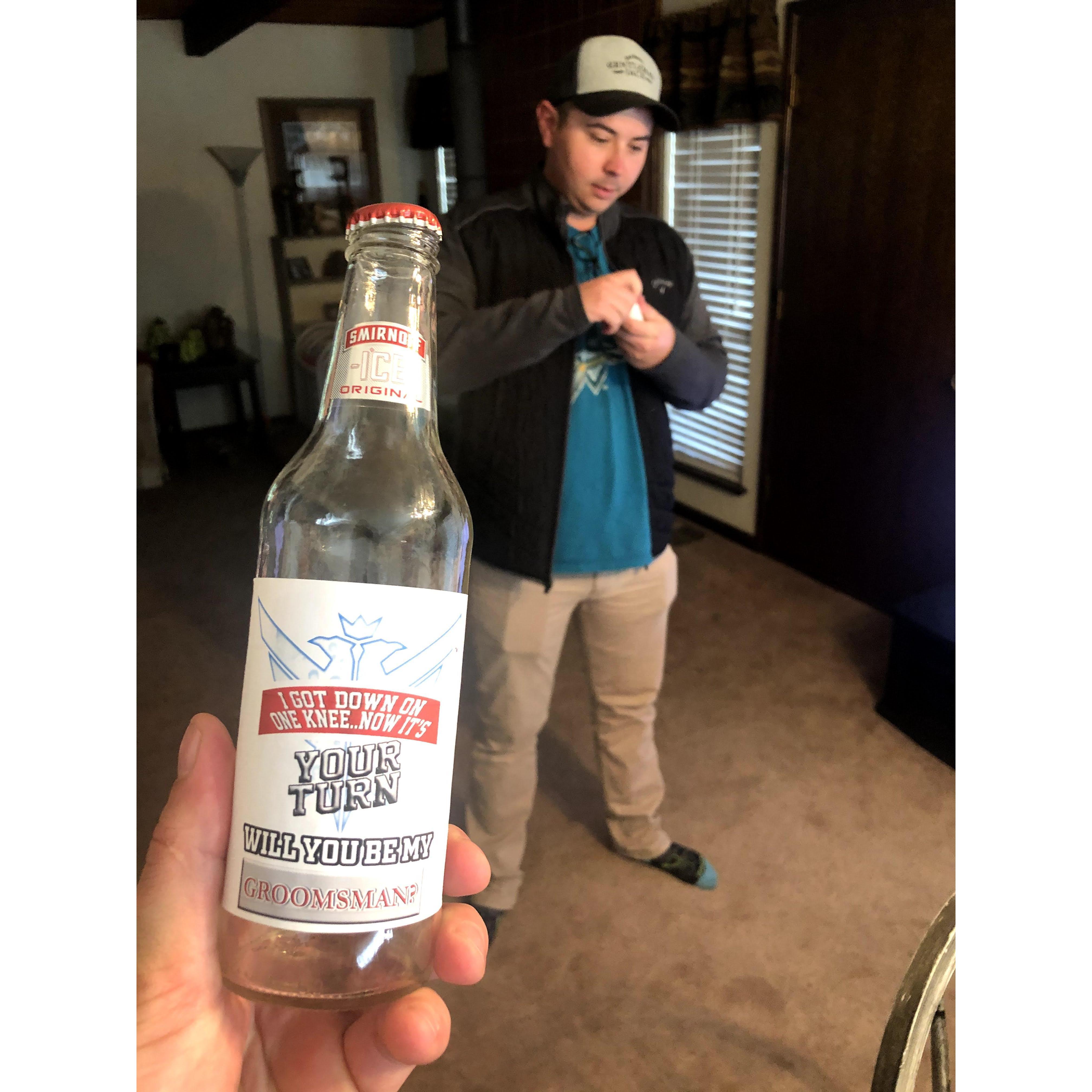 How the Groomsmen were asked!