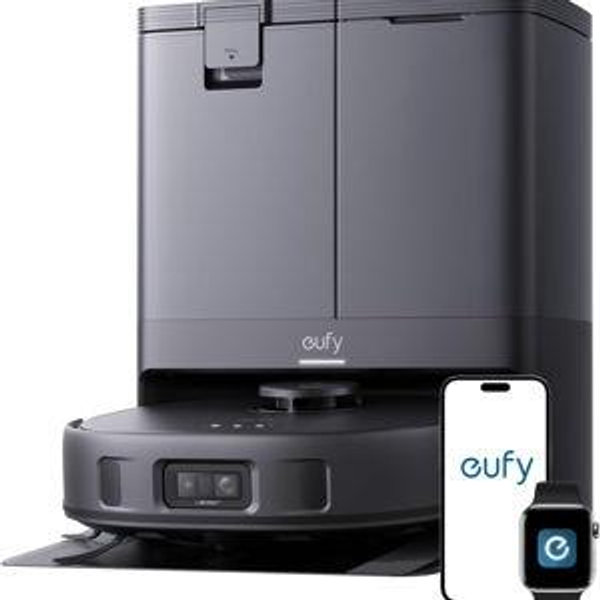 eufy - X10 Pro Omni Wi-Fi Connected Robot Vacuum & Mop with Self Washing and Self Drying Auto Empty Station - Black