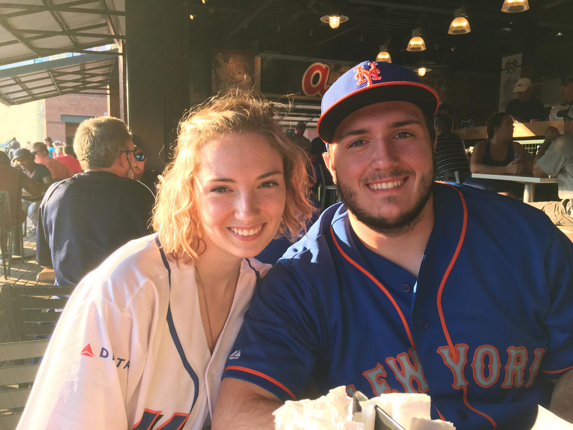 One of our favorite pictures of us at a Mets game in 2016. They later went on to lose horribly. Elizabeth is no longer allowed to wear the jersey in the picture due to bad luck.