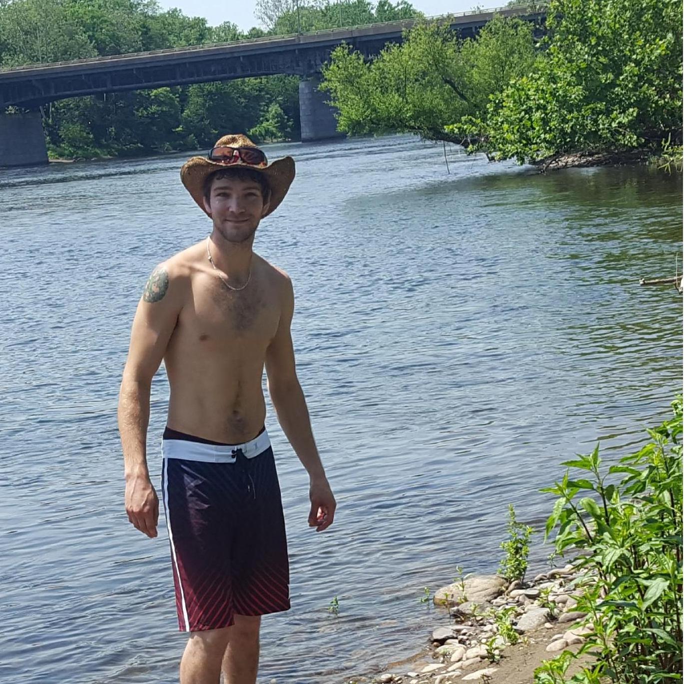 On the river... his first love.