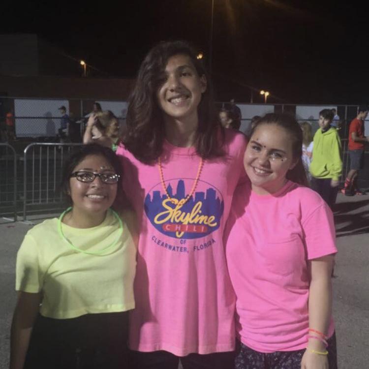 Neon theme football game freshman year!