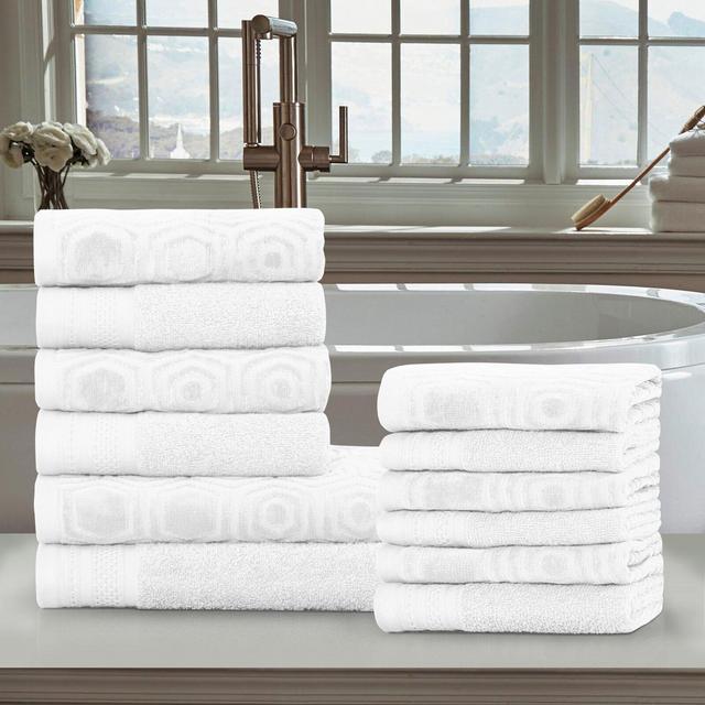 Latrell 12 Piece 100% Cotton Towel Set