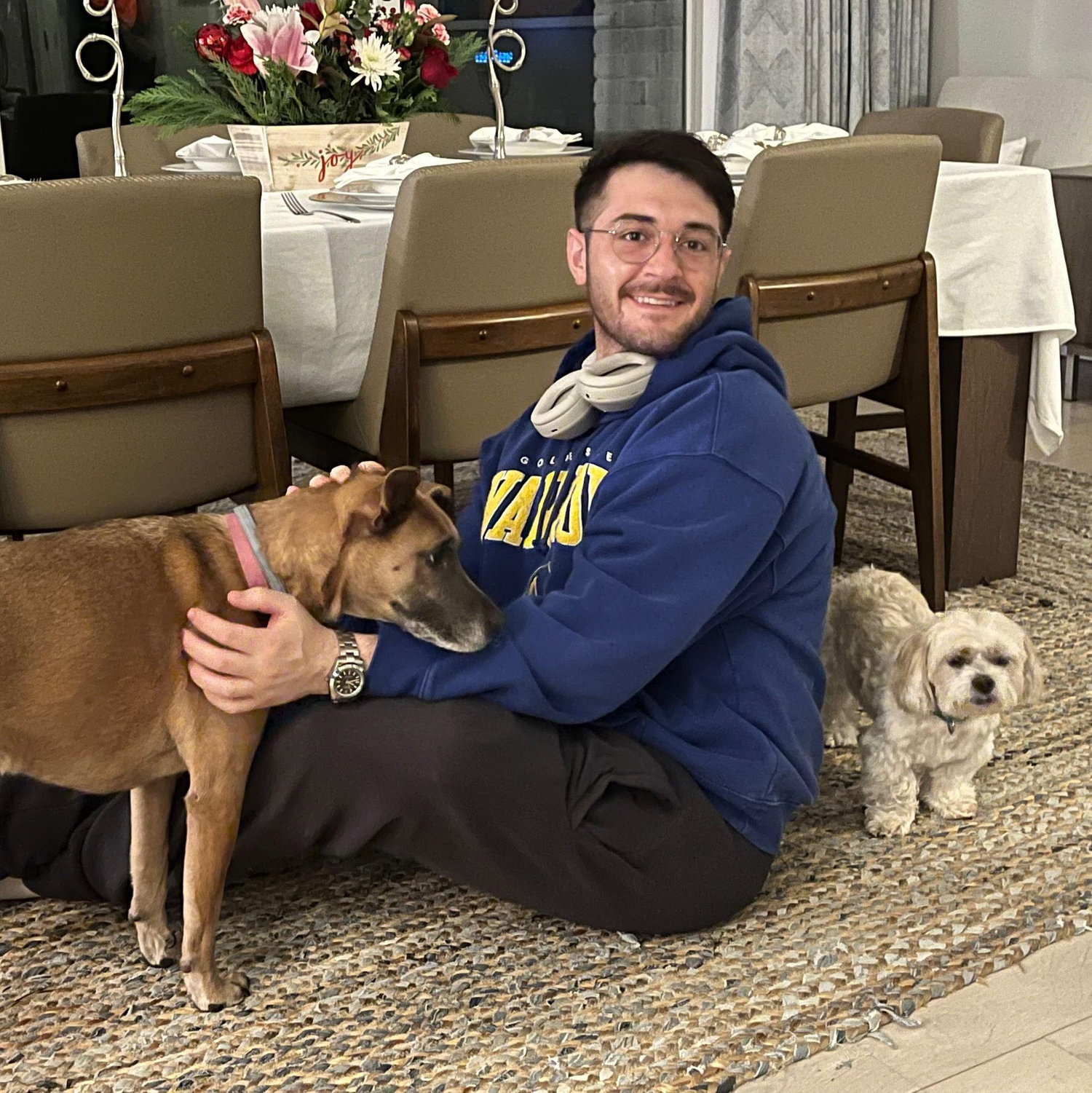 Roxy and Duke with their bestie Dylan
