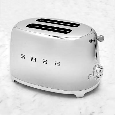 Smeg 2 Slice Toaster, Chrome