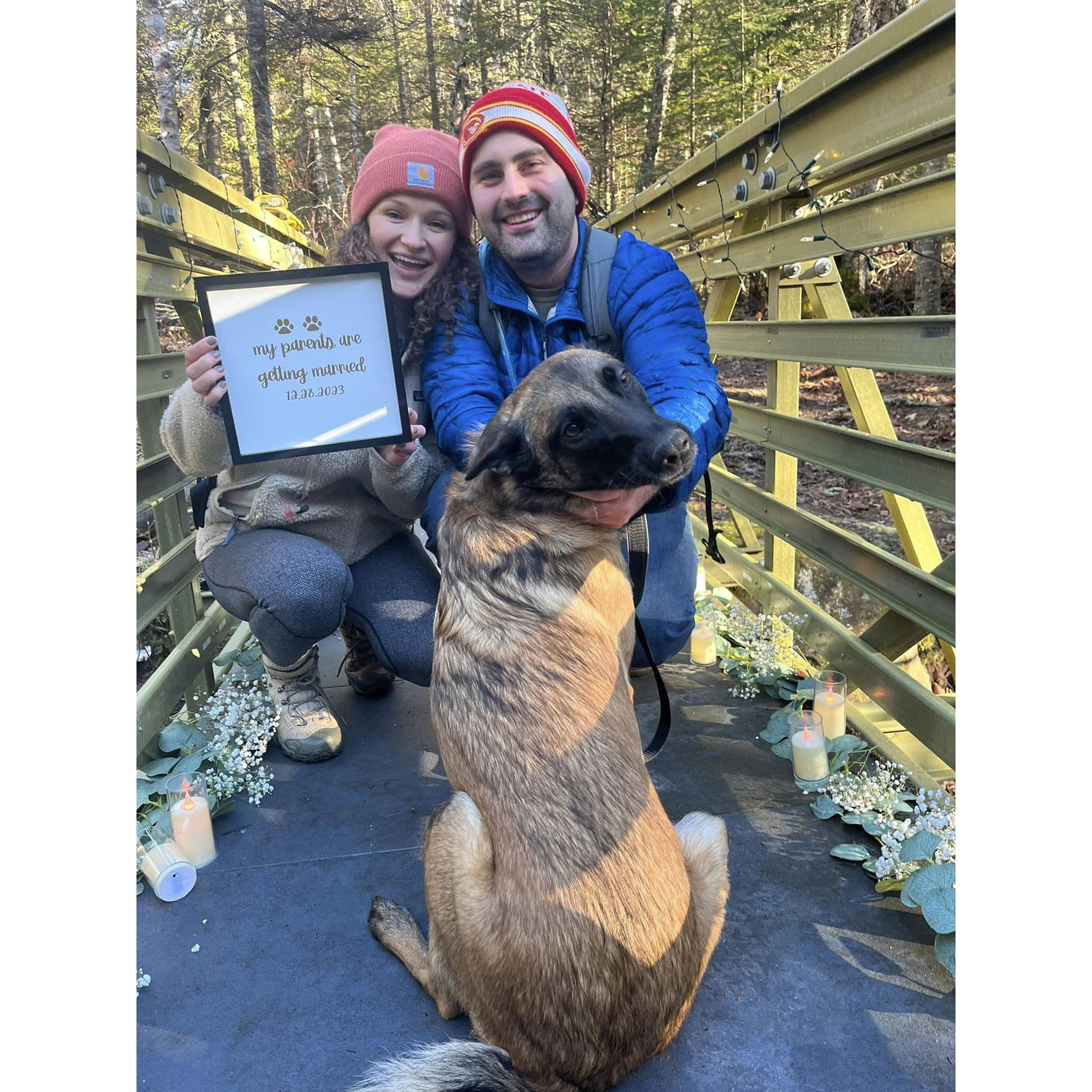 Gordy proposed on the Superior Hiking Trail in Grand Marais, MN. Shoutout to some of our best friends, Connor and Maddy Schwefel for "sneaking" up there and setting everything up!