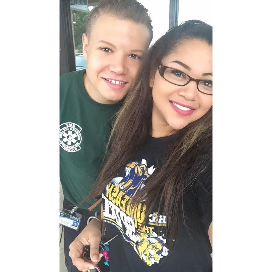Demitrious in EMT school & Abbey at FIU #Collegesweethearts