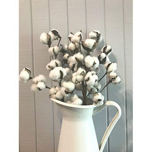 Farmhouse Chic Cotton Boll Spray Rustic 20" Floral Stem with 12 Bolls- 3 pack Wedding Centerpiece