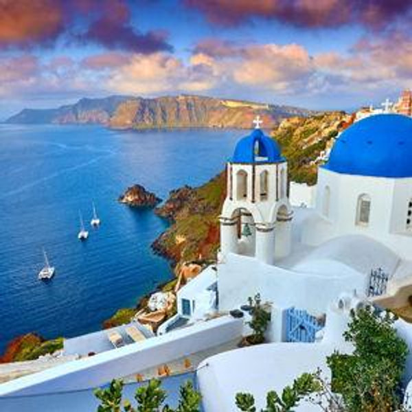 Dinner for Two in Santorini, Greece
