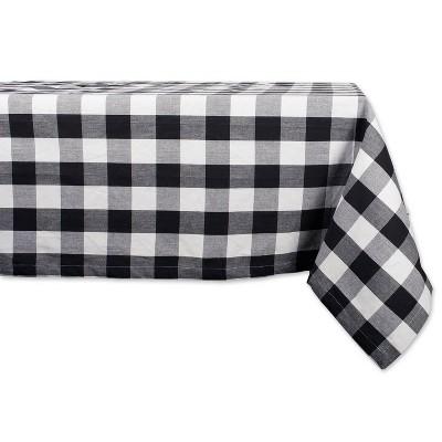 104"x60" Buffalo Check Tablecloth Black/White - Design Imports