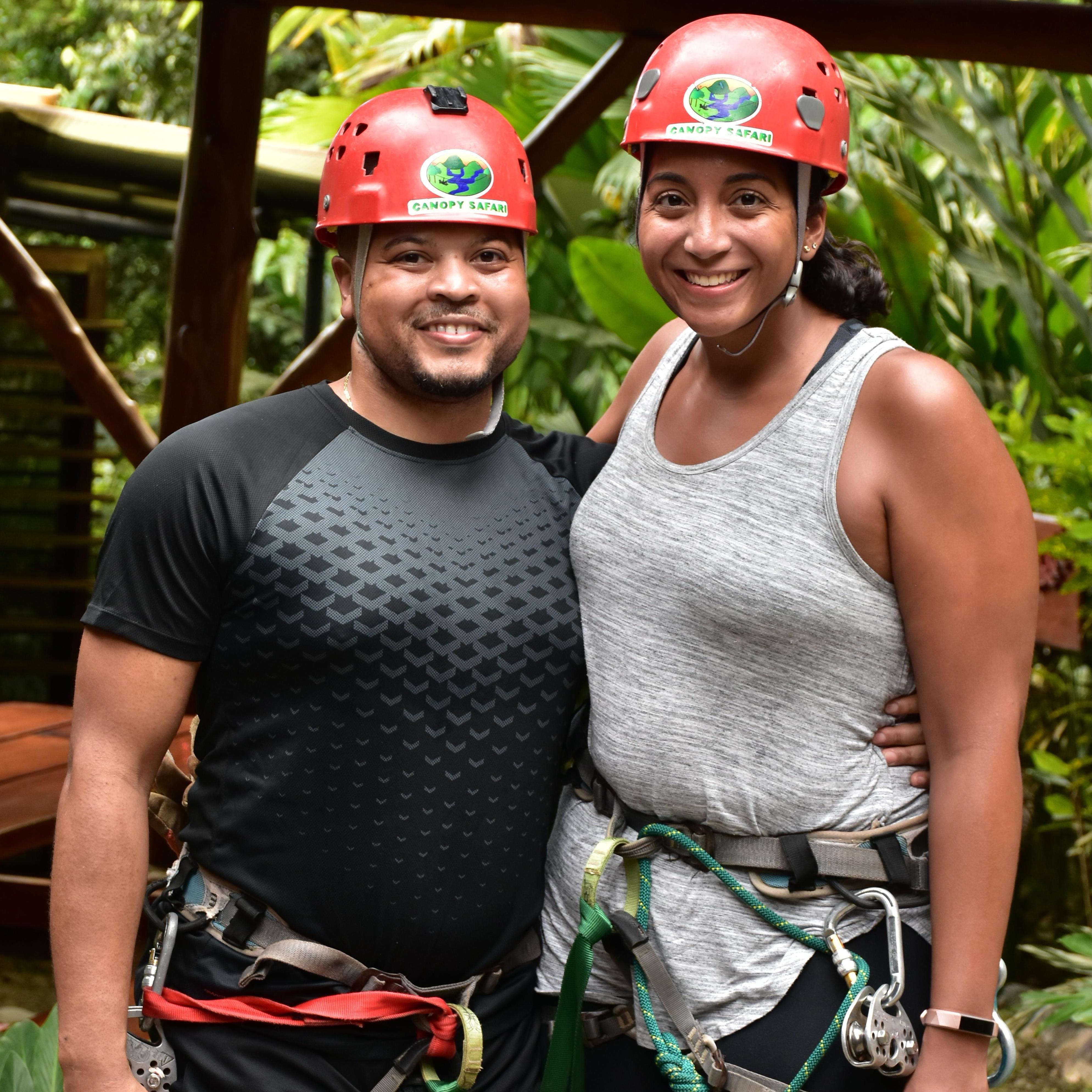 Zip lining in Costa Rica