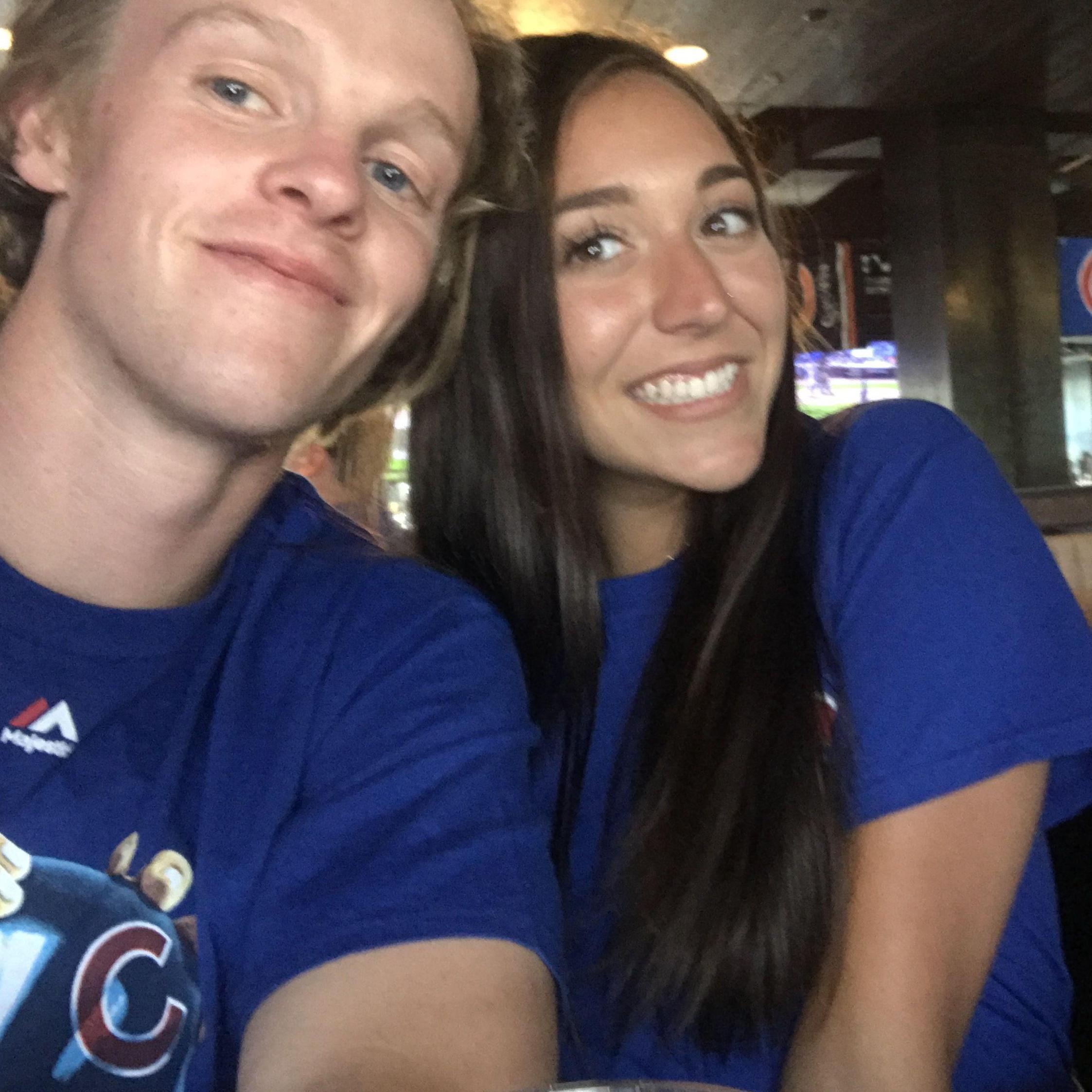 Our second date, a Cubs game.