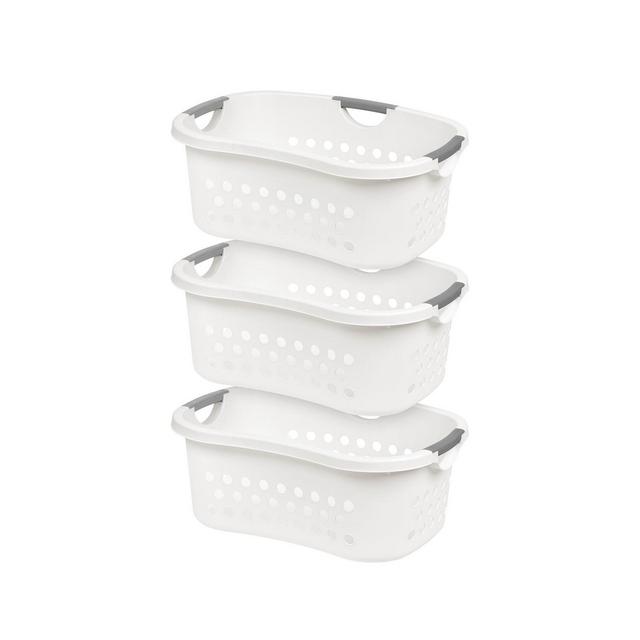 Iris Comfort Carry Laundry Basket, 3 Pack