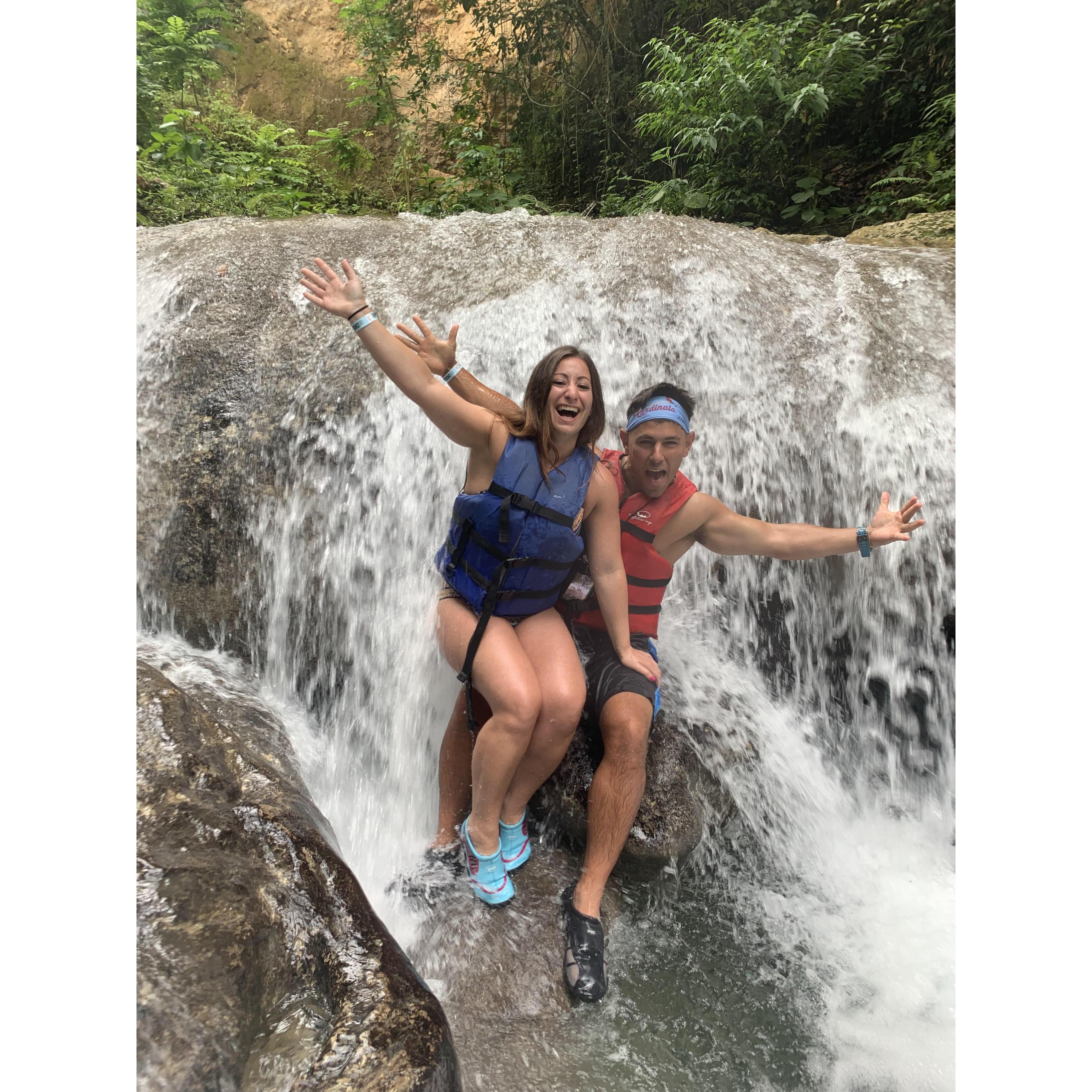 Falling deeper in love while falling in the waterfalls of Jamaica 🇯🇲