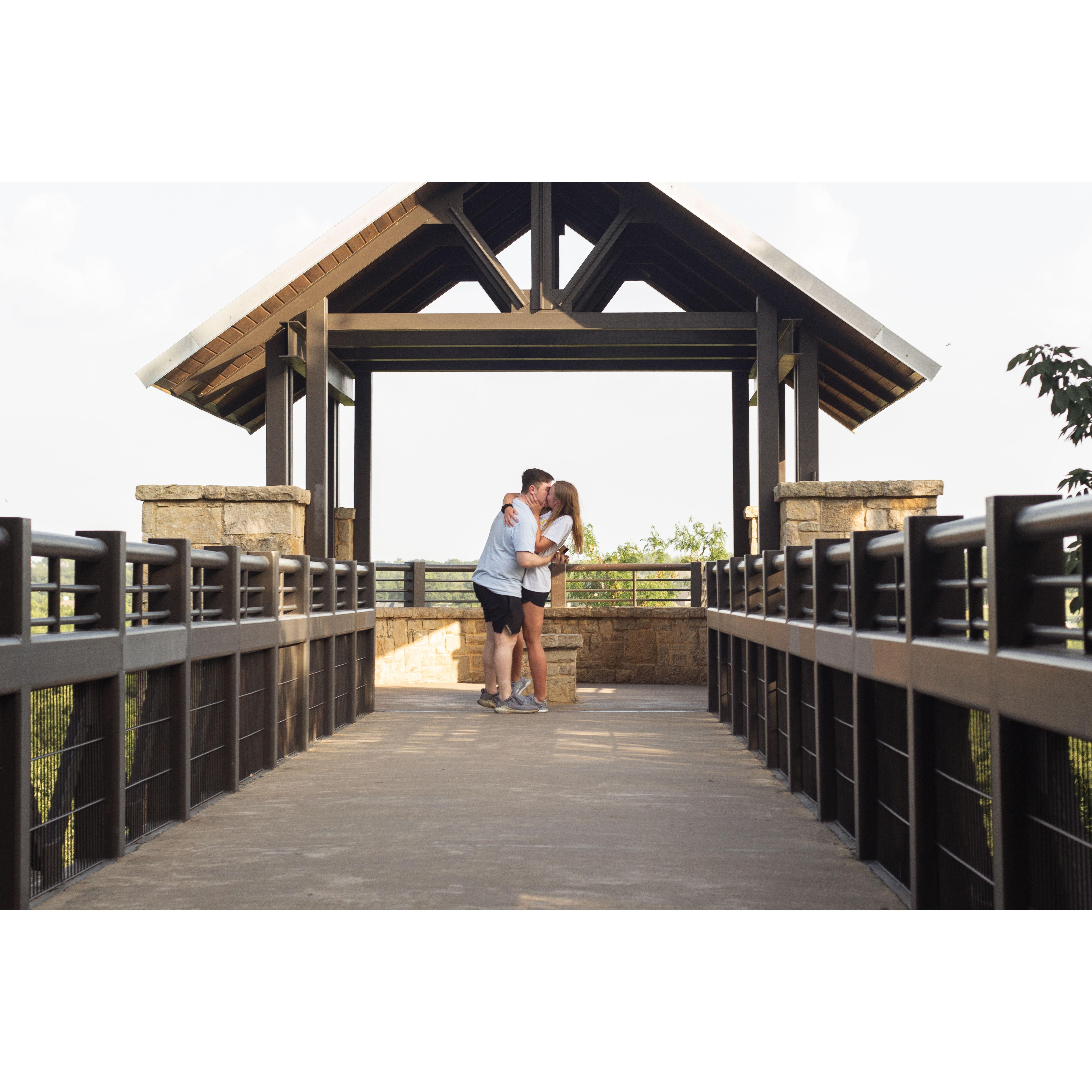 Derek proposed on June 17 at a nature preserve where we went on one of our first dates!