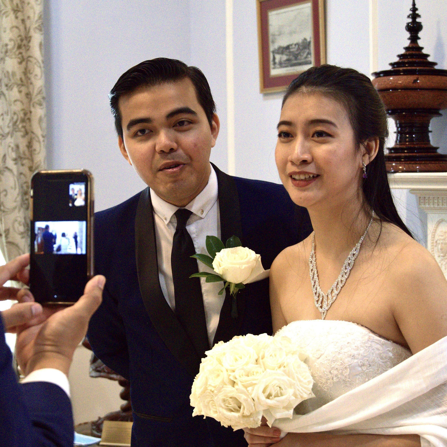 Greeting our parents and in-laws via Zoom Video Conferencing.