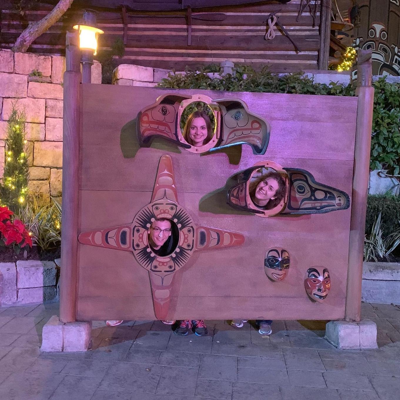 Enjoying the day at Disney World with Robert's sister Tracey in December 2019