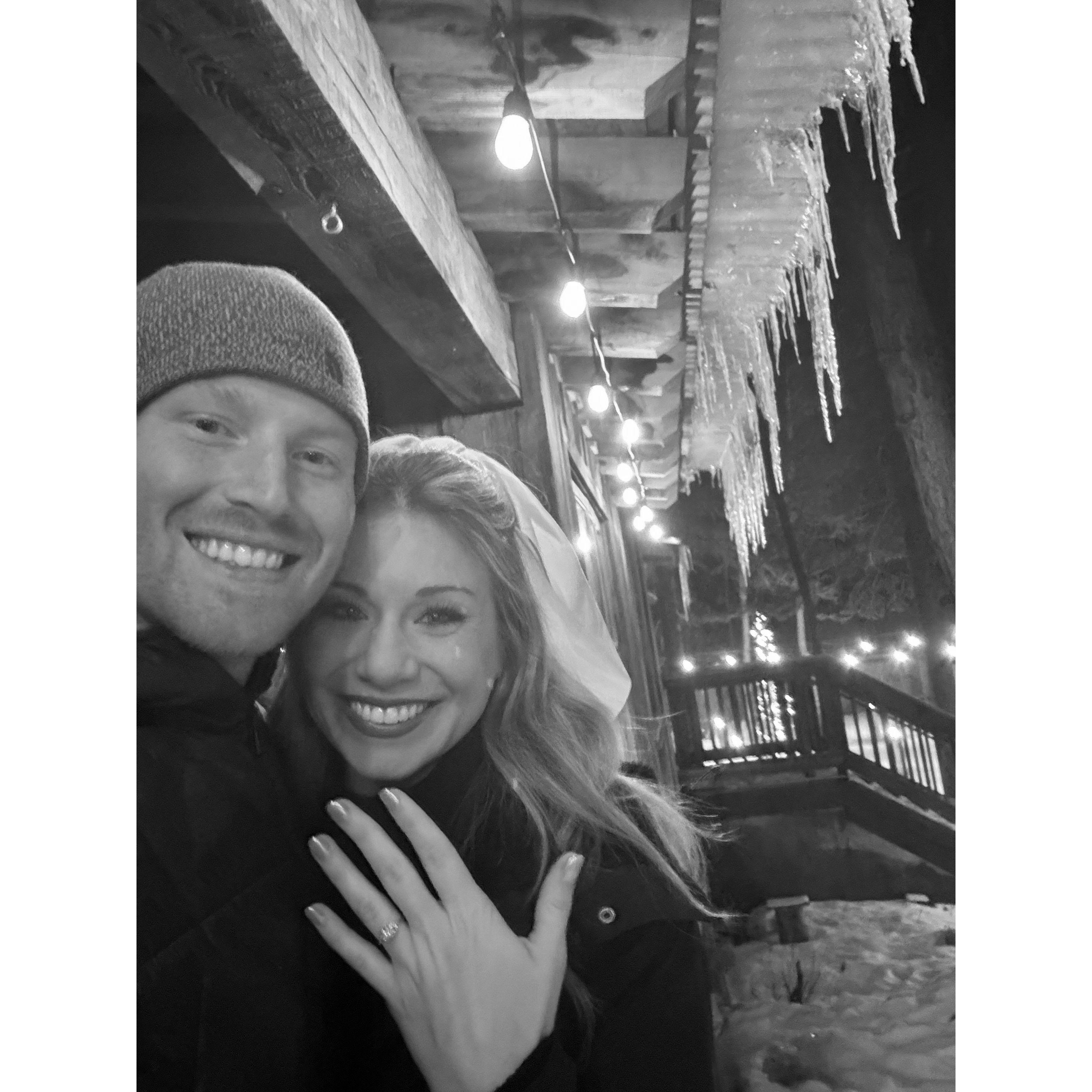 When we got engaged, Spending our weekend getaway at SUNDANCE MOUNTAIN RESORT