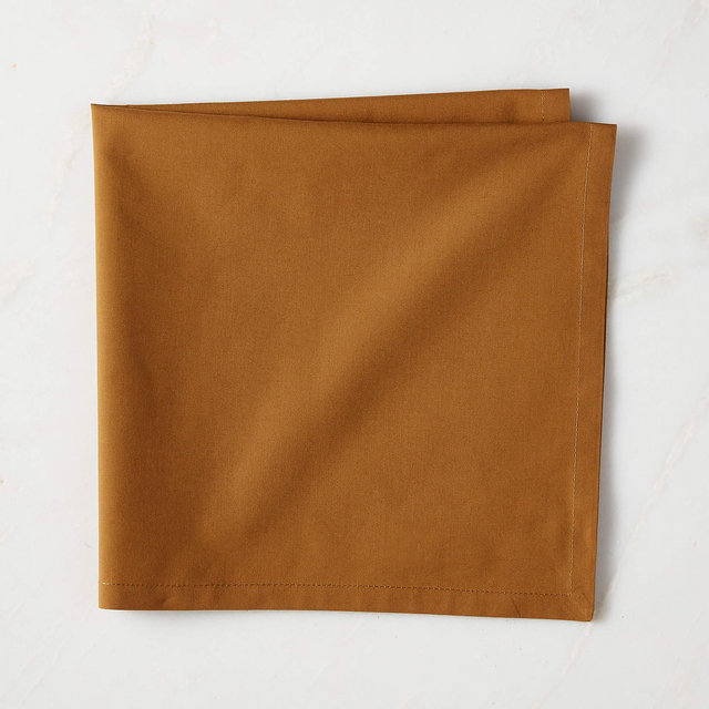 Poplin Tobacco Brown Cloth Napkin