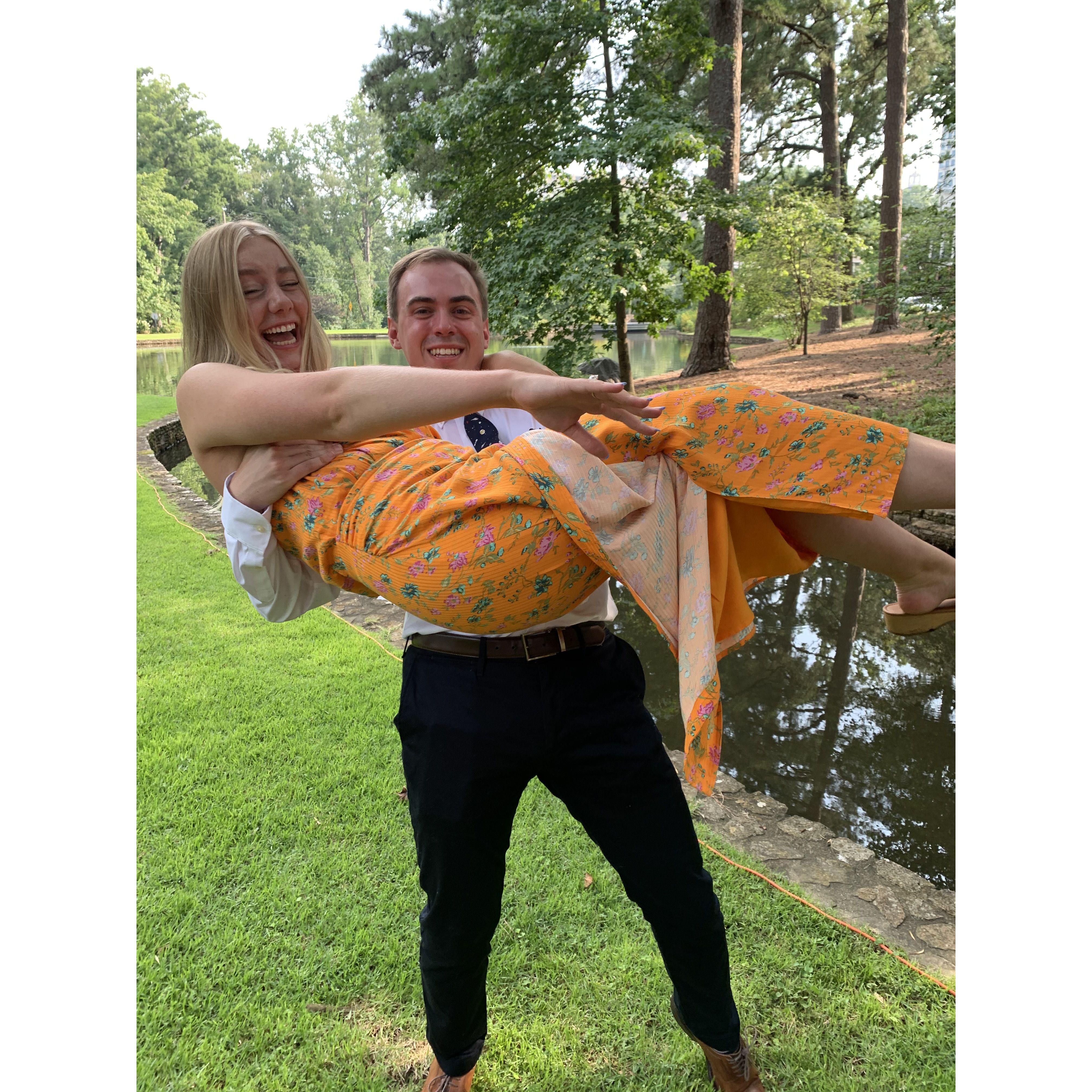 Matt's 100th rep curling me