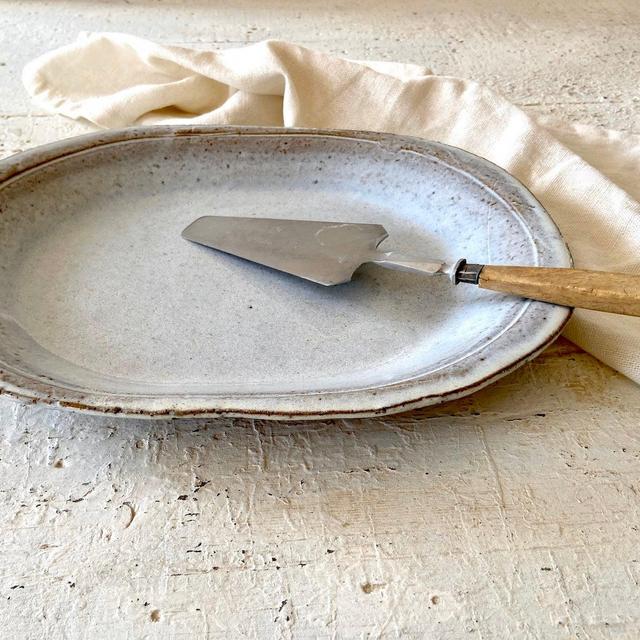 White platter, ceramic platter, pottery...