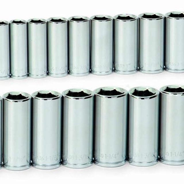 Williams 32945 24-Piece 1/2-Inch Drive Metric Deep 6 Point Socket Set