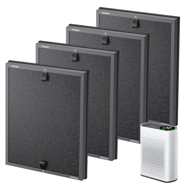 4 Pack HAP602 Replacement Filter Compatible with ECOSELF HAP602 / HAP602WF Air Purifier, Air Purifiers Replacement Filter for Home Large Room, # RF-HAP602-2P