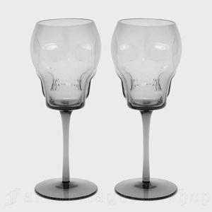 Cranium Wine Glasses Grey - Killstar