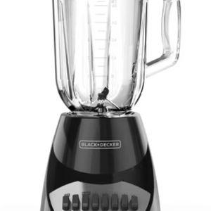 BLACK+DECKER 10-Speed Countertop Blender, BL2010BG, 6-Cup Glass Jar, Dishwasher-Safe, Stainless Steel Blade, Suction Feet