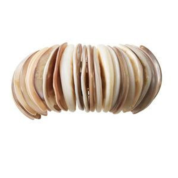 Kim Seybert | Shell Arc Napkin Ring, Set of 4 - Natural & Ivory