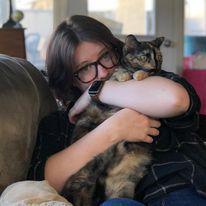November 26, 2020: Natasha and her cat Minerva