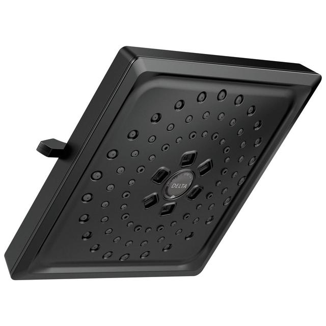 Universal Showering Components H2Okinetic 3-Setting Raincan Shower Head in Matte Black